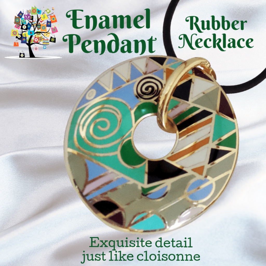 Fashion Statement Enamel Pendant Necklace